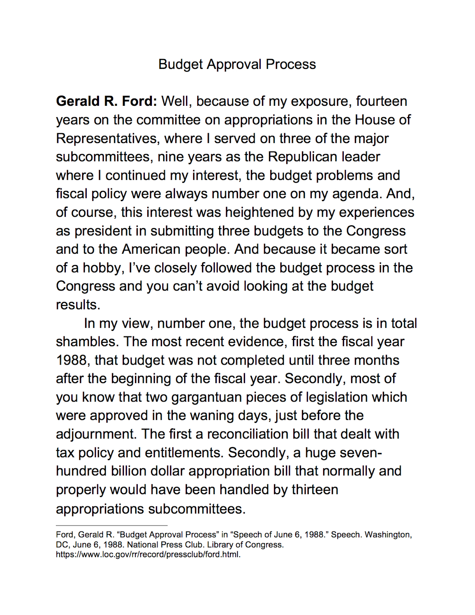 Budget Approval Process