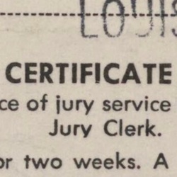 Jury Duty Certificate
