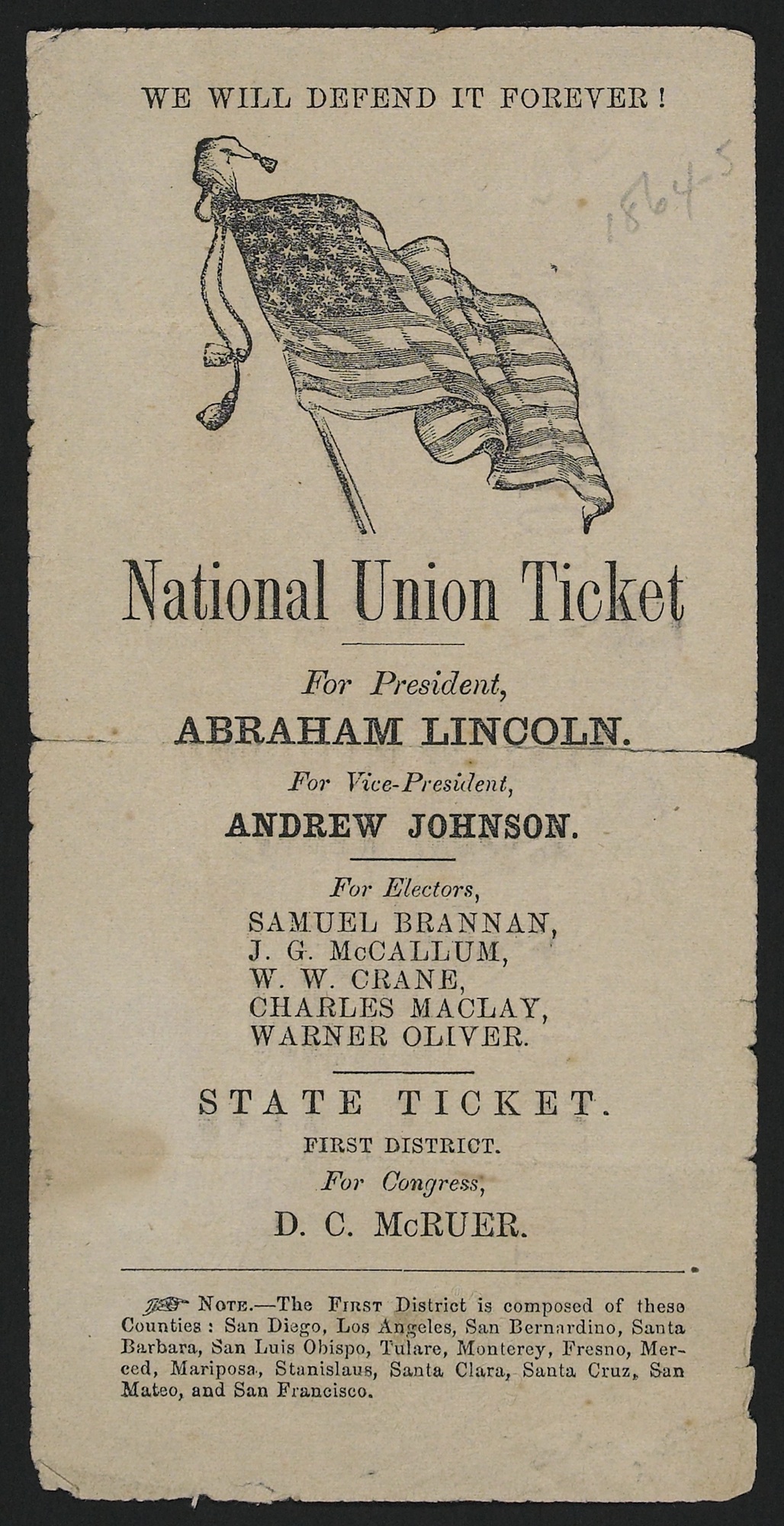 National Union Ticket