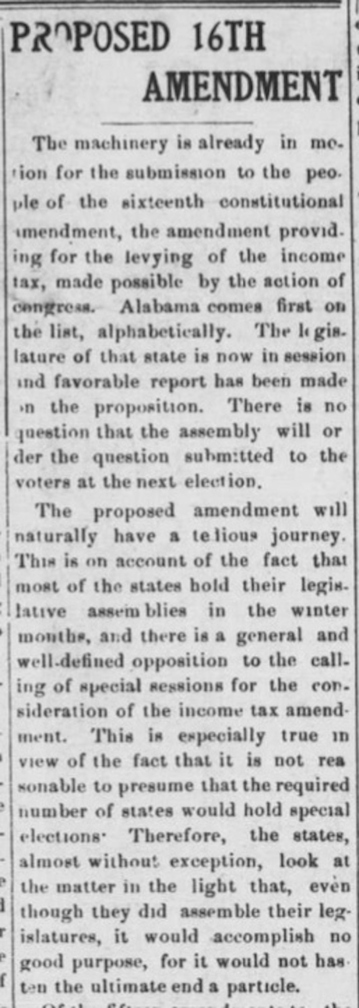 Proposed 16th Amendment