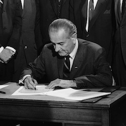 President Johnson Signing the Civil Rights Bill