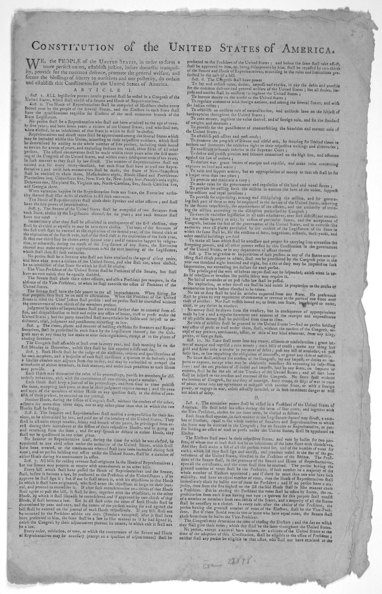 Article I of U.S. Constitution