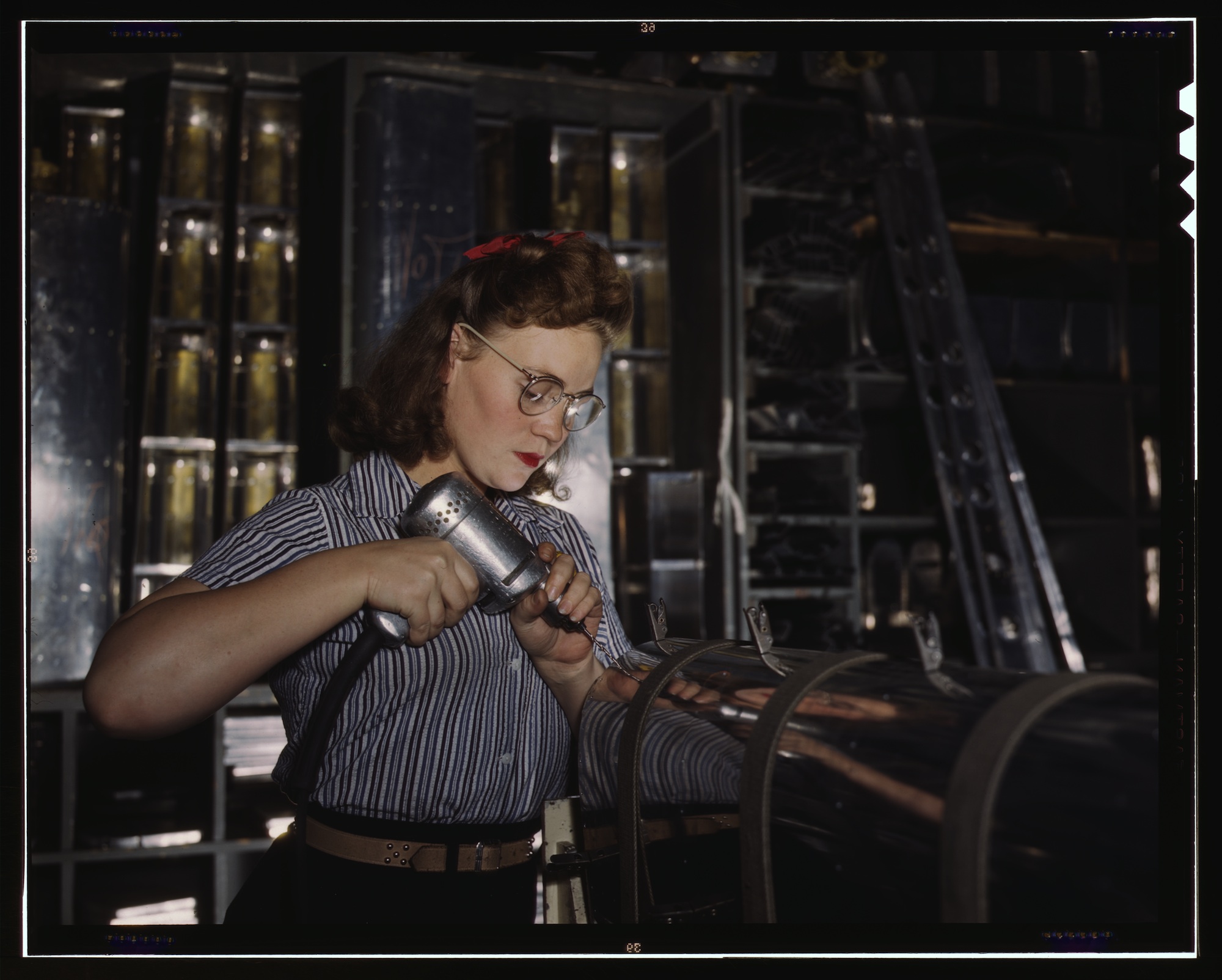 Woman at North American Aviation
